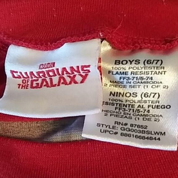 Marvel Guardians Of The Galaxy Boys Size 6/7 T-Shirt Star-Lord Rocket Groot - Picture 5 of 5